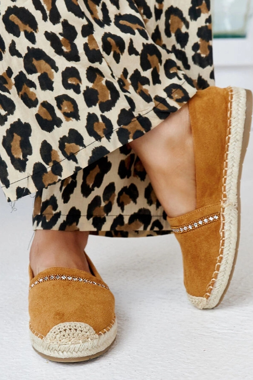 Rudos espadrilės su cirkoniais Abia