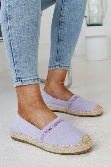 Violetinės espadrilės su cirkoniais Abia