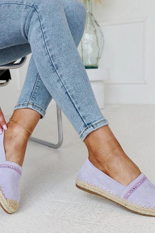 Violetinės espadrilės su cirkoniais Abia