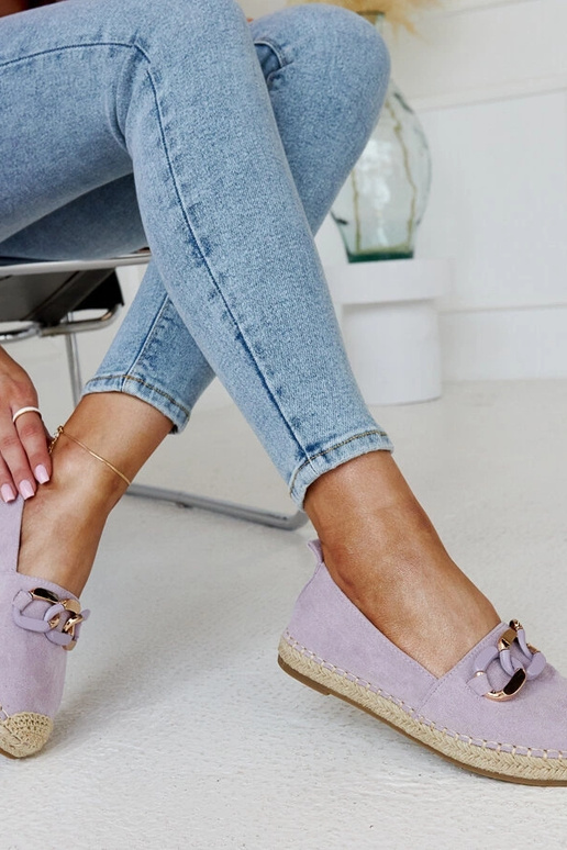 Violetinės grandinėlės Radwan espadrilės
