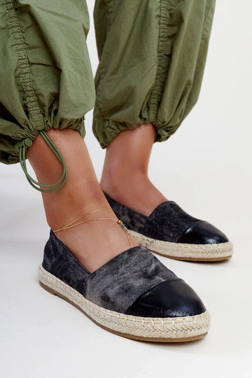 Juodos blizgios Surana espadrilės