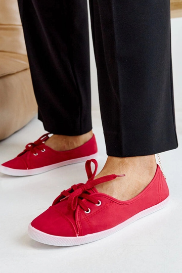 Raudoni užsegami sportbačiai, dirbtinė oda, Knudsen 2