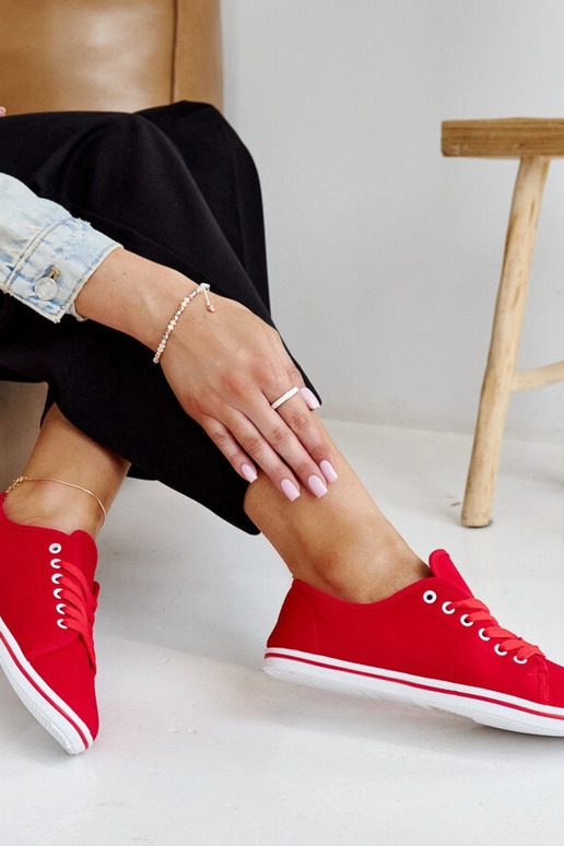 Raudoni klasikiniai Ramira sportbačiai Raudoni klasikiniai Ramira sportbačiai