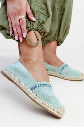 Žalios espadrilės su cirkoniais Abia