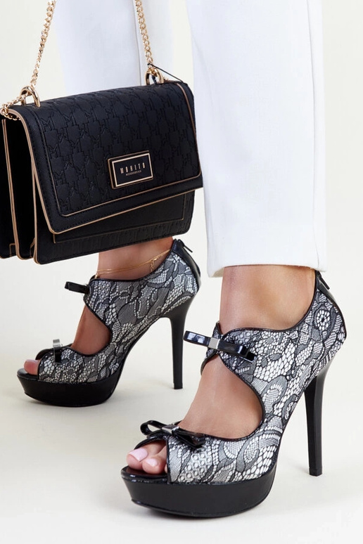 Juodai balti elegantiški Metla...