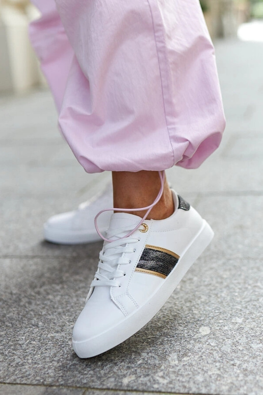 Balti sportbačiai su dekoratyviniu...