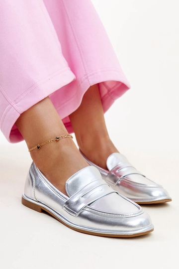 Nasia Silver Classic Loafers
