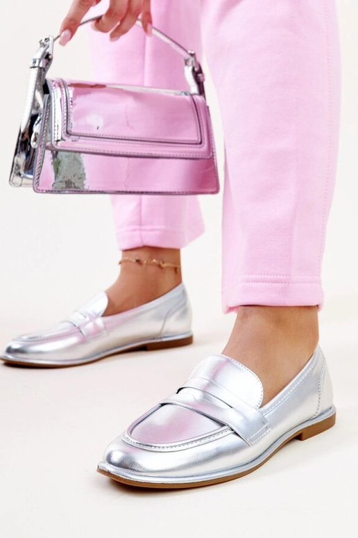 Nasia Silver Classic Loafers