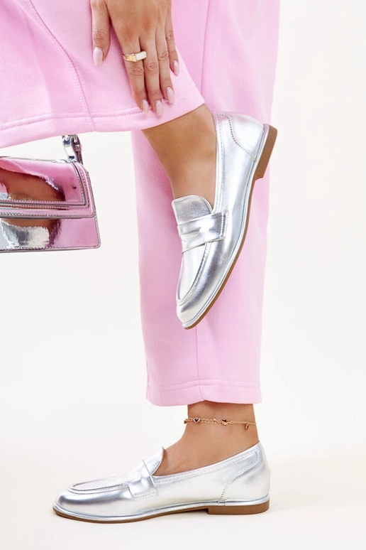 Nasia Silver Classic Loafers