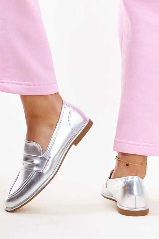 Nasia Silver Classic Loafers
