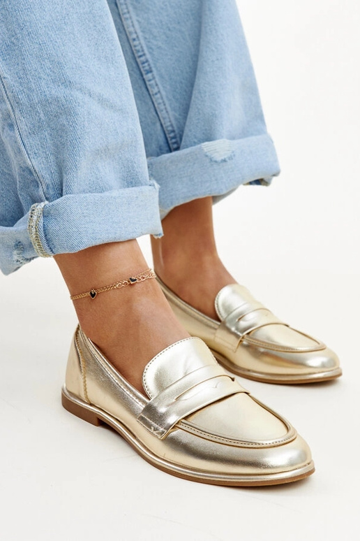 Auksiniai klasikiniai mokasīnai Nasia Auksiniai klasikiniai mokasīnai Nasia