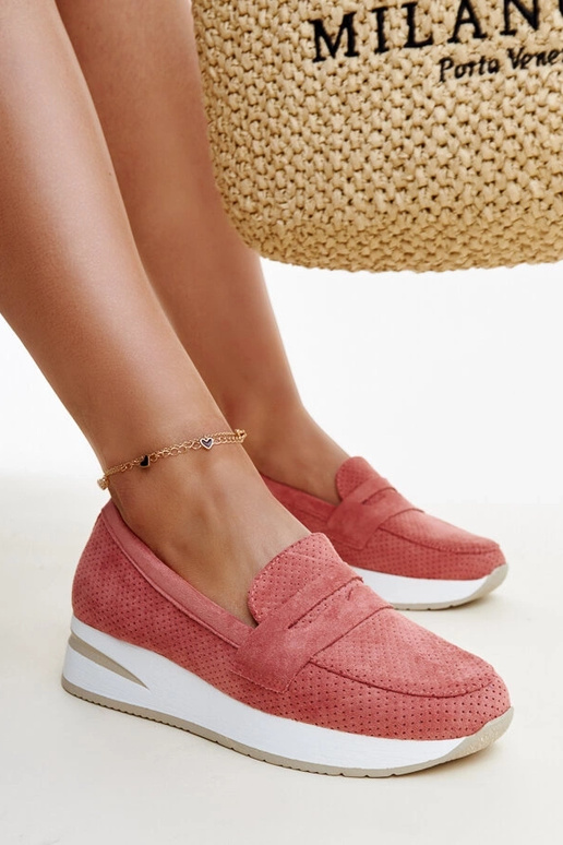 Rožiniai perforuoti Muna batai