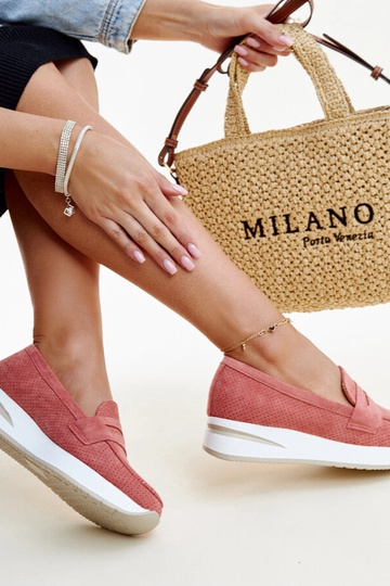 Rožiniai perforuoti Muna batai 2