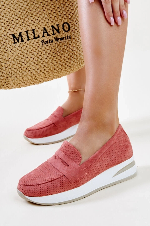 Rožiniai perforuoti Muna batai