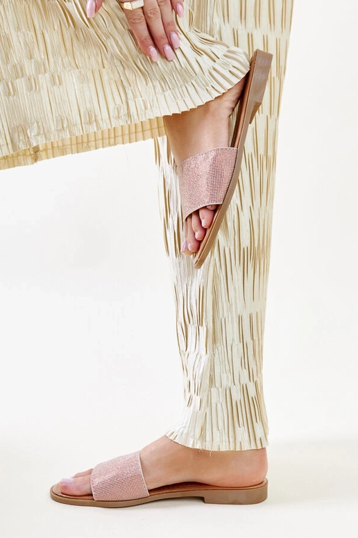 Anilsa rudos blizgios šlepetės