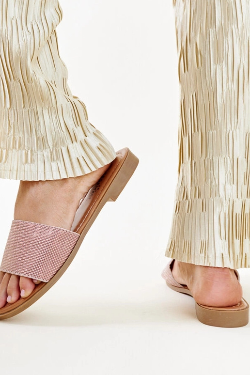 Anilsa rudos blizgios šlepetės