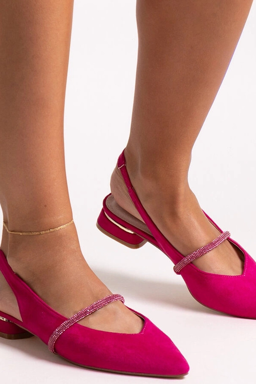 Tamsiai rožinės spalvos balerinos su... Tamsiai rožinės spalvos balerinos su...