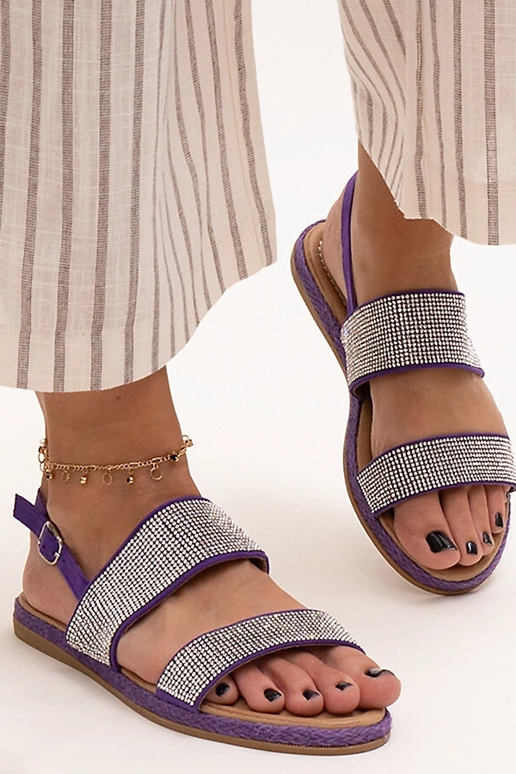 Violetinės spalvos sandalai,... Violetinės spalvos sandalai,...