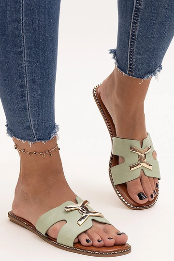 Žalios spalvos šlepetės su... 2