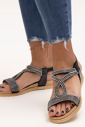Juodos basutės dekoruotos cirkoniais Detila