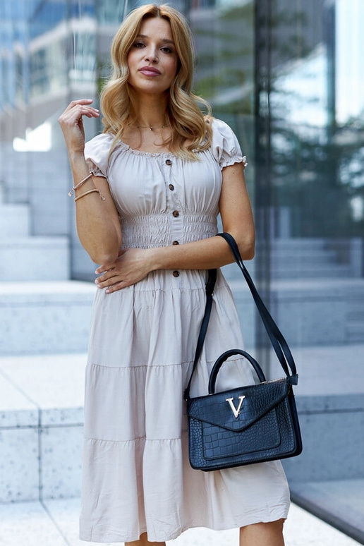 Barsa krokodilo rašto rankinė ant pečių