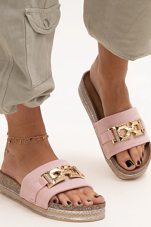 Rožinės skaidrės su blizgančia...