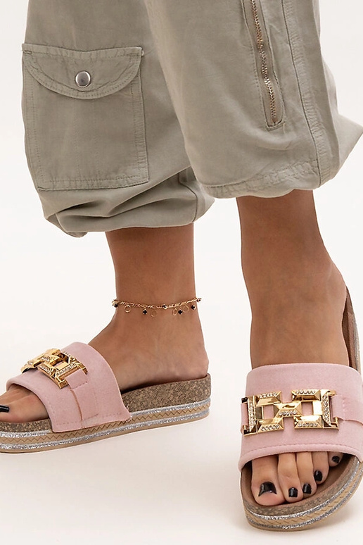 Rožinės skaidrės su blizgančia...