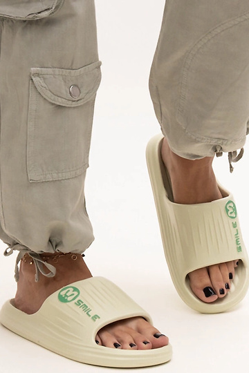 Green Labing Foam Flip Flops