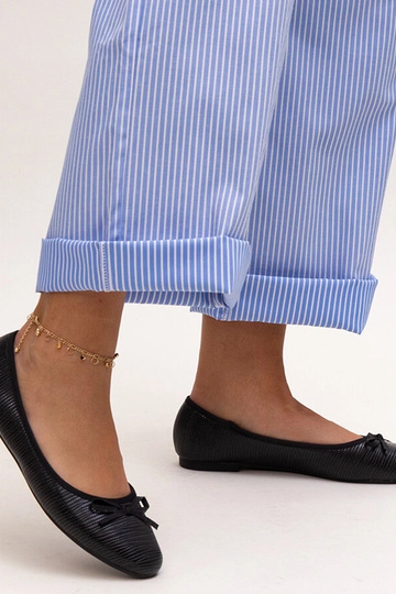 Juodos balerinos su lankeliu ir odiniu vidpadžiu Rosaly 2