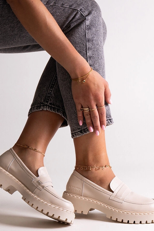 Smėlio spalvos odiniai batai Big Star...