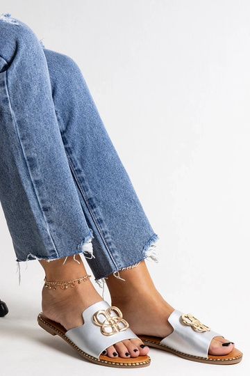 Sidabrinės šlepetės su... 2