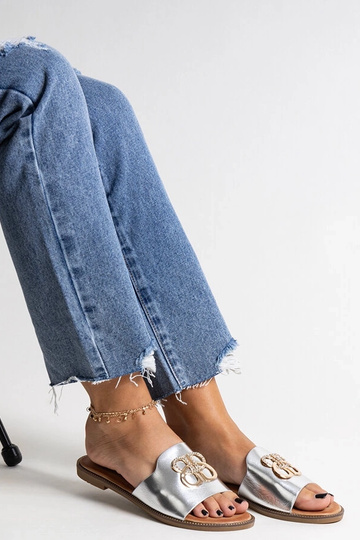 Sidabrinės šlepetės su... 2