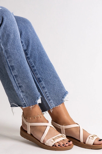 Smėlio spalvos sandalai su... 2