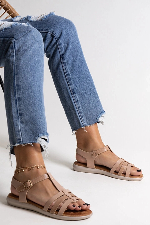 Rožinės dirbtinės odos basutės Grimalda Rožinės dirbtinės odos basutės Grimalda