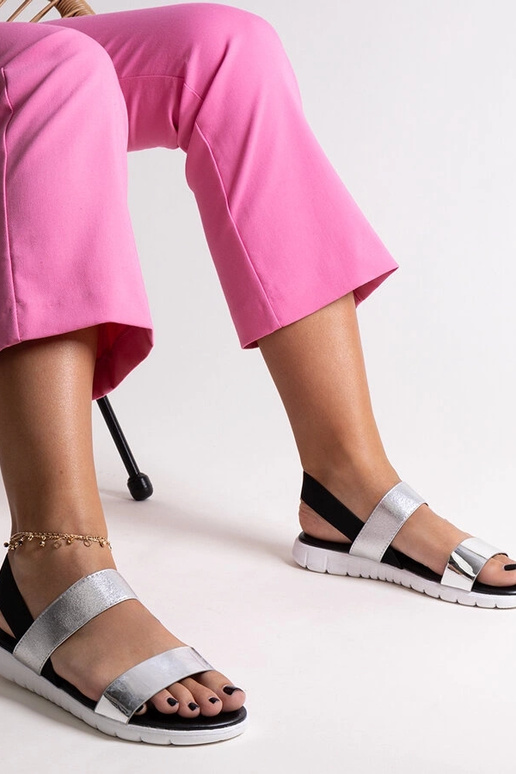 Evelynia sidabrinės plokščios basutės Evelynia sidabrinės plokščios basutės