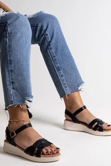 Khalida juodi žemi sandalai 2