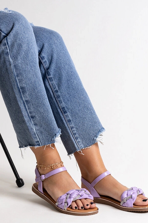 Violetinės spalvos sandalai,... Violetinės spalvos sandalai,...