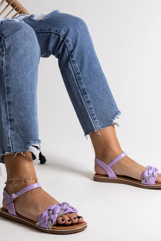 Violetinės spalvos sandalai,... Violetinės spalvos sandalai,...