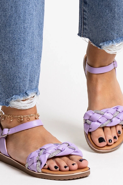 Violetinės spalvos sandalai,... Violetinės spalvos sandalai,...