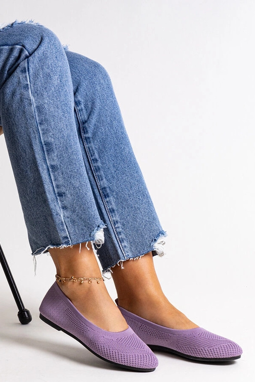 Violetinės spalvos audinio balerinos...