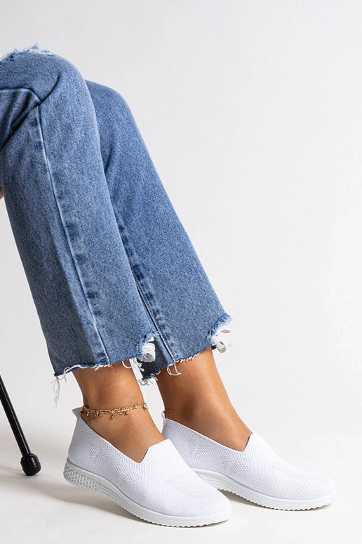 Abadly White Slip-On sportbačiai Abadly White Slip-On sportbačiai