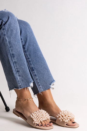 Smėlio spalvos šlepetės,... 2