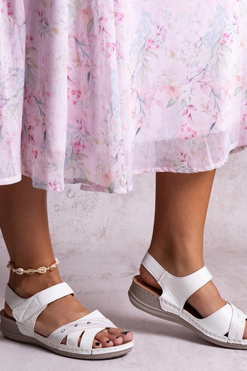 Nural White Platform sandalai