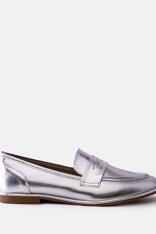 Sidabriniai metaliniai mokasiai Palinka Sidabriniai metaliniai mokasiai Palinka