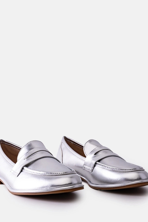 Sidabriniai metaliniai mokasiai Palinka Sidabriniai metaliniai mokasiai Palinka