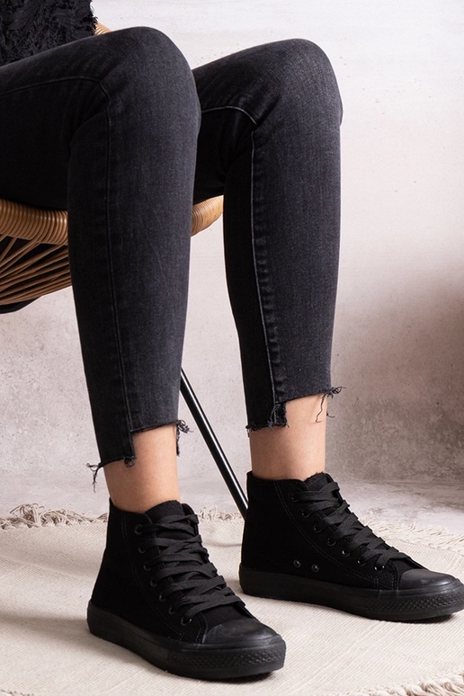 Juodi Rafife aukštakulniai sportbačiai