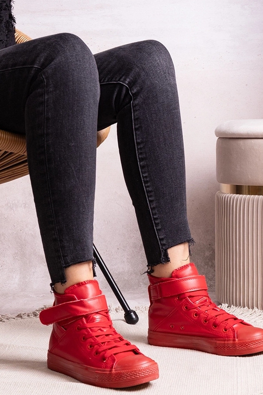 Raudonos aukštos sportbačiai iš...