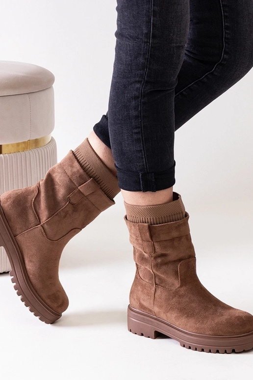 Ralia Brown Slip-On kojinių batai