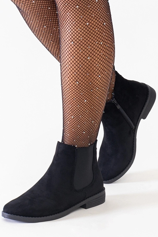 Juodi klasikiniai kulkšnies batai su...