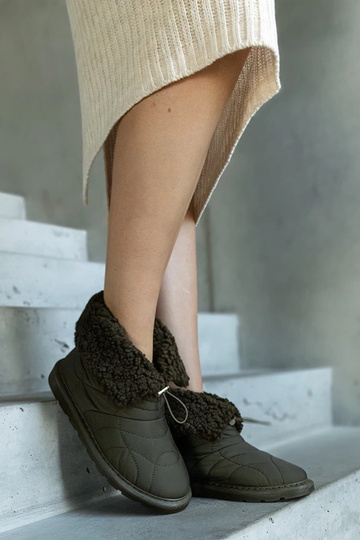 Žalios spalvos izoliuoti sniego batai su raišteliu Caellita 2